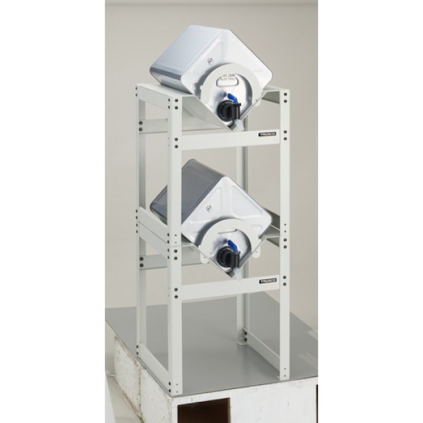 画像2: TRUSCO 一斗缶 ペール缶用スタンド 缶保くん 段積み可能据え置き型 KANP-S [116-3790] (2)