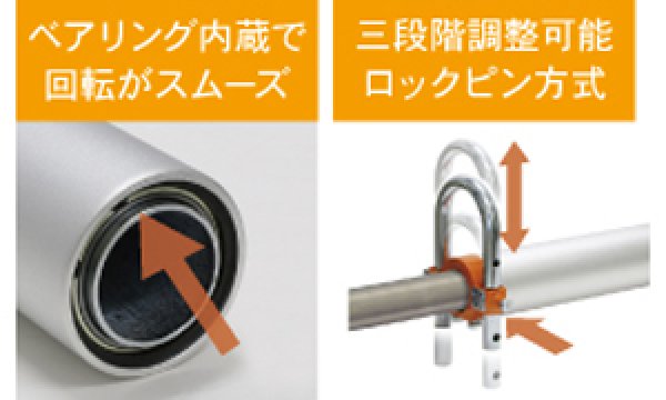 画像2: 単管コロ ISK-TS300 (10171) 育良精機 (2)