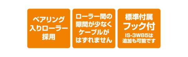 画像3: 多目的金車 IS-3W65 (10126) ケーブル延線用三面金車 育良精機 (3)