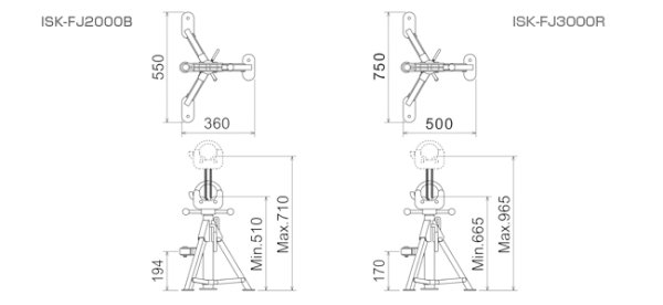 画像4: 折りたたみ式ケーブルジャッキ ISK-FJ2000B/-FJ3000R (10215/10216) 育良精機 (4)
