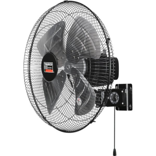 画像1: TRUSCO TFBA-45W-BK 全閉式工場扇 ジェネラルファン 壁掛けタイプ アルミハネ ブラック [610-2753] (1)