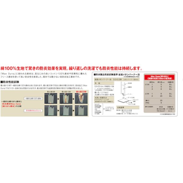 画像2: TRUSCO 防炎割烹着（エプロン）ロング グレー（マックスダイナ）APB-200F GL [380-9486] (2)