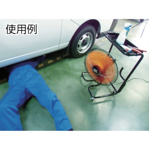 画像2: TRUSCO TFZPA-45T 全閉式アルミハネ工場扇 ゼフィール トレー付キャスタータイプ [474-8921] (2)