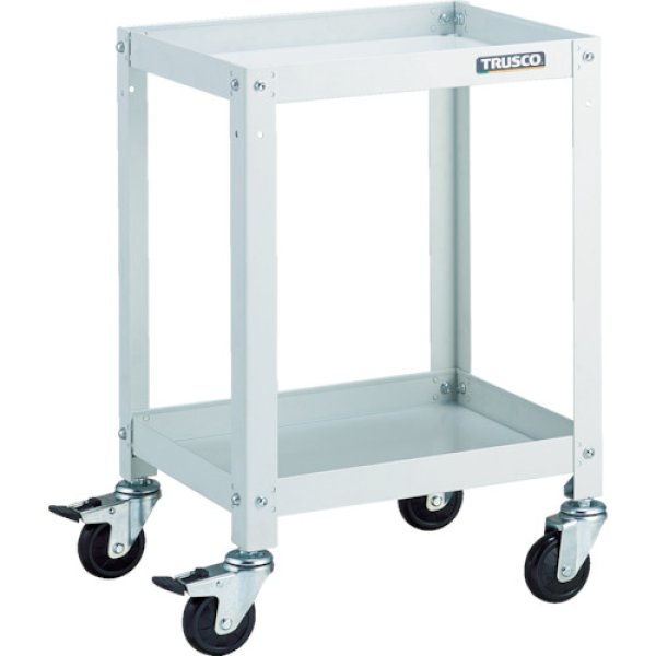画像1: TRUSCO ツールワゴン ラビットワゴン 400Ｘ350 ゴム車輪 ホワイト RBW-642-W [818-3131] (1)
