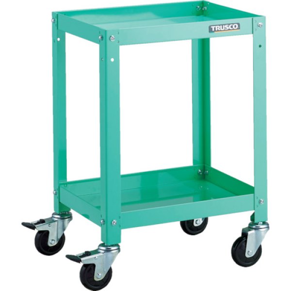 画像1: TRUSCO ツールワゴン ラビットワゴン 400Ｘ350 ゴム車輪 ヤンググリーン RBW-642-YG [818-3132] (1)