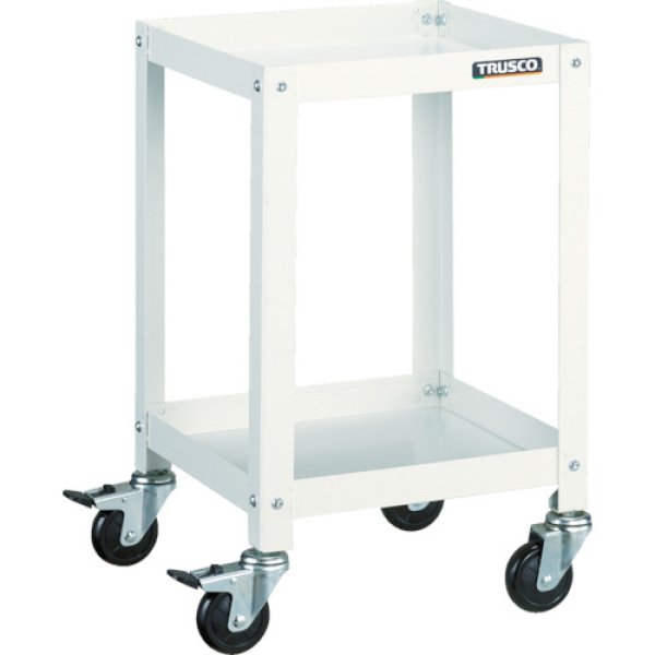 画像1: TRUSCO ツールワゴン ラビットワゴン 360Ｘ360 ゴム車輪 ホワイト RBW-632-W [366-3108] (1)