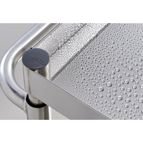 画像4: TRUSCO ステンレス製ワゴン クリーンフェニックスワゴン SUS430 W1200ＸD600ＸH1200 4段 CPE4-12124 [488-13038] (4)