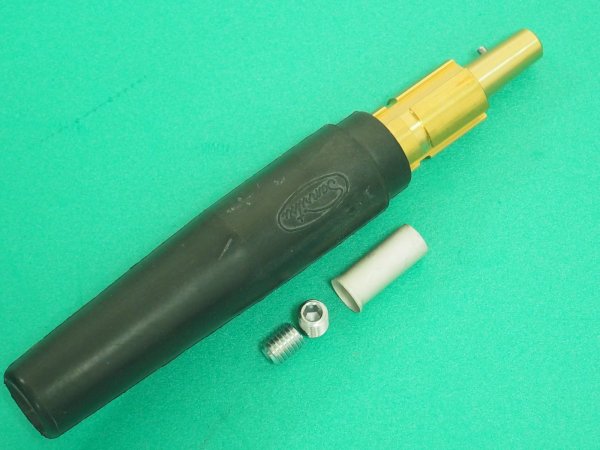 画像1: アルミケーブル用ジョイント JA500AL(500A) プラグセット(オス) ネジ止式 耐熱ゴム 三立電器 (1)