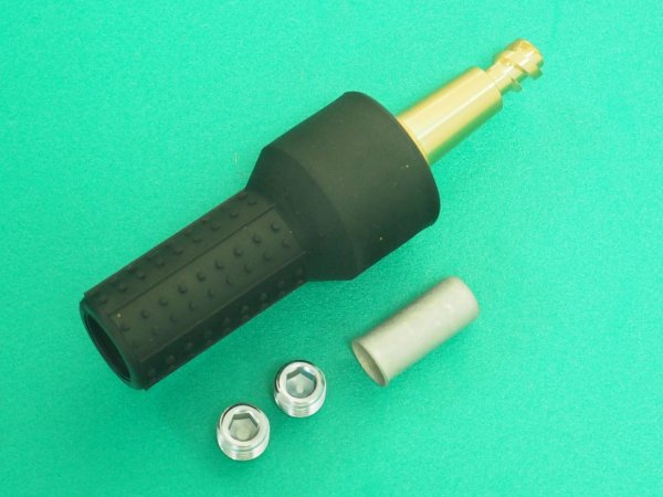 画像1: アルミケーブル用ジョイント NK19AL(300A) プラグセット(オス) ネジ止式 耐熱ゴム 三立電器 (1)