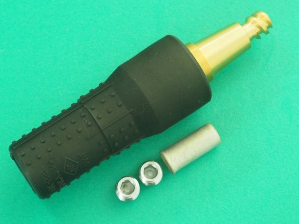 画像1: アルミケーブル用ジョイント NK22AL(500A) プラグセット(オス) ネジ止式 耐熱ゴム 三立電器 (1)