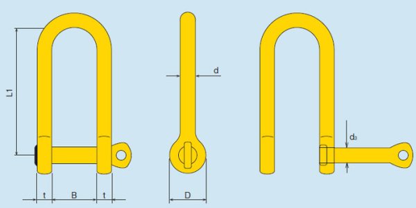 画像3: 強力長シャックル 脱落防止 TSLG-2.5t (10個入) 1012414 大洋製器工業 (3)