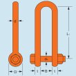 画像2: 強力長シャックル (22×170) TSL-6t（ボルト・ナットタイプ） 1007579 大洋製器工業 (2)