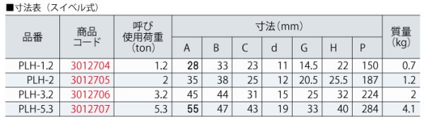 画像3: セルフロッキングフック(スイベル) PG 2t PLH-2 3012705 大洋製器工業 (3)