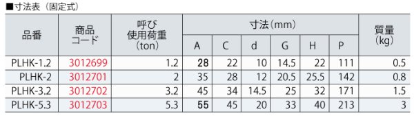 画像3: セルフロッキングフック(固定)PG 1.2t PLHK-1.2 3012699 大洋製器工業 (3)