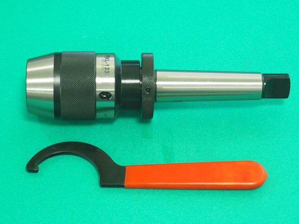 画像1: TRUSCO キーレスチャック MTシャンク一体型 MT3 フックスパナ付 TKL-1330 [328-5791] (1)