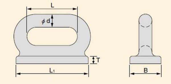 画像1: TAIYO 船用アイプレート F-5t  (1039454) 大洋製器 (1)