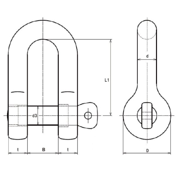画像2: TAIYO 脱落防止シャックル 電気 SC-16タイプ 1.5ｔ (1010760) 大洋製器 (2)