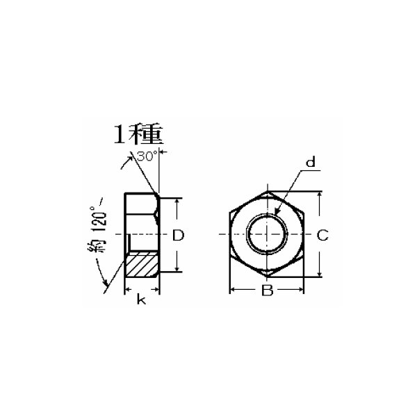 画像2: TRUSCO 六角ナット1種 ユニクロ サイズM3×0.5 400個入 B24-0003 [160-6859]  (2)