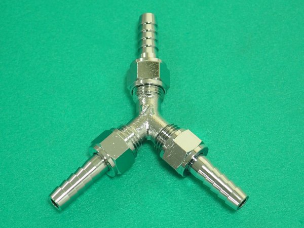 画像1: TRUSCO Ｙ型ホースジョイント 1/4　1個入 YHJ-209 [177-9044] (1)