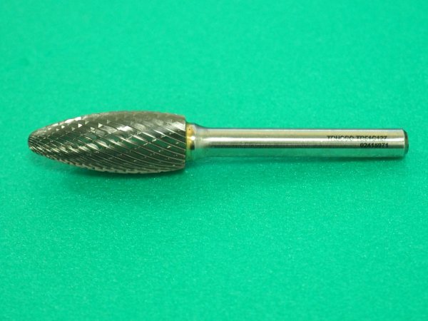 画像2: TRUSCO 超硬バー 楕円 Φ12.7X刃長32X軸6 ダブルカット TB51C127 [384-0573] (2)