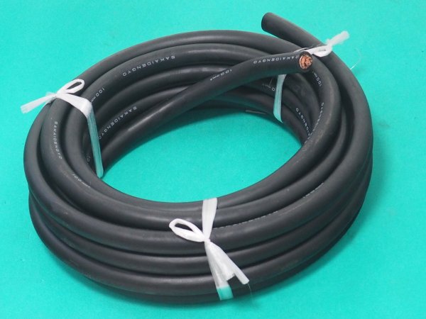 画像1: 溶接ケーブル WCT100SQ 黒色 1m単位切売り (1)