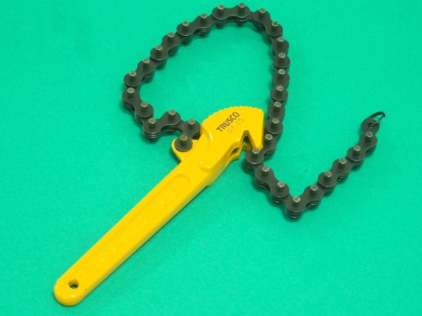 画像2: TRUSCO チェーンレンチ チェーン長さ375mm 黄色 TCW-150 [836-6960] (2)