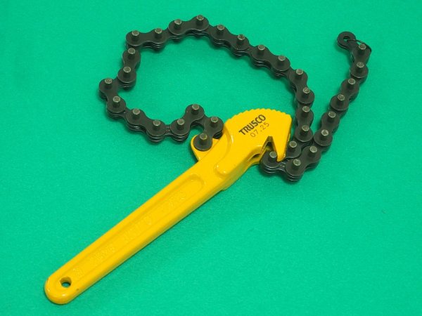 画像1: TRUSCO チェーンレンチ チェーン長さ375mm 黄色 TCW-150 [836-6960] (1)