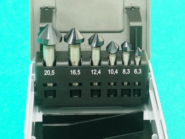 画像2: TRUSCO カウンターシンク 窒化チタンアルミナコーティング 6本組 TCSAS [794-9154] (2)