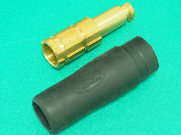 画像1: 大電流の1000Aタイプ　ケーブルジョィントJD1000 (黒色) 半田  プラフセット(オス) 三立電器 (1)