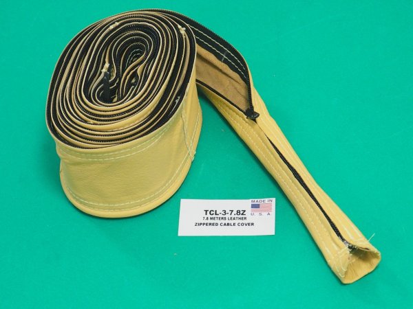 画像1: 豚革 ソフトレザー トーチカバー 75mm幅 ファスナー式 TCL-3 (長さ選択) ウエルドテック (1)