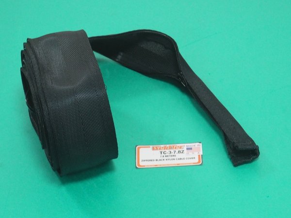 画像2: 耐熱ナイロン 黒 トーチカバー 75.100mm幅 マジックテープ/チャック式 TC-3.4 (長さ・幅・方式選択) ウエルドテック (2)