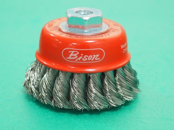 画像1: クロダブラシ バイソンひねりワイヤーカップブラシ（0.35） BS65M10-035 [324-0380] (1)