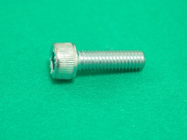 画像1: TRUSCO 六角穴付ボルト 三価白 全ネジ M6×20 20本入 /キャップボルト(CAP) B730-0620 [300-4171] (1)