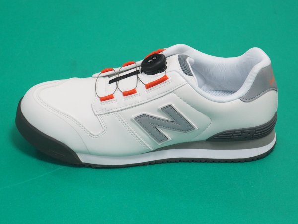 画像2: 【サイズ:24.5〜28.0】ニューバランス JSAA認定品(プロテクティブスニーカー)  BS-118 BOA 人口革製プロスニーカー Boston セーフティーブーツ セーフティーシューズ 作業靴 衝撃吸収 樹脂先芯 耐油ラバーソール 再帰反射素材 New Balance【送料無料】 (2)