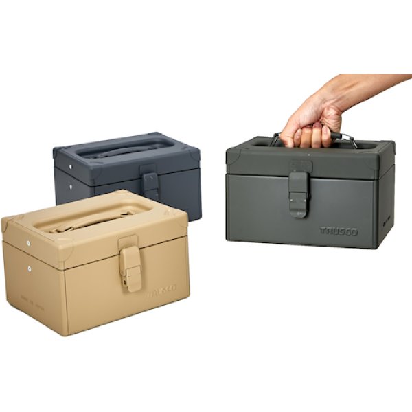 画像4: TRUSCO 片開きツールボックス つや消しＯＤ 225ｘ180ｘ135mm TB225-OD [562-8175] (4)