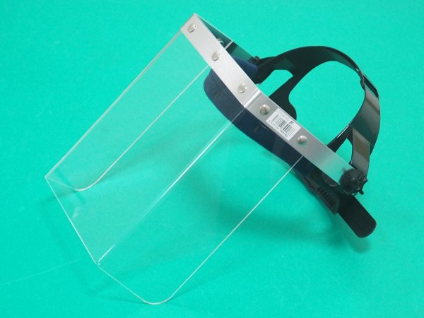 画像1: 遮光/防災面 直接装着用シングル防災面 2030M-HG 透明 角型 理研化学 (1)