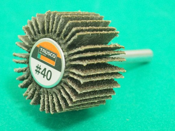 画像4: TRUSCO フラップホイール 外径40X幅25X軸径6 (5個入) #40 UF4025(40) [114-6726] (4)