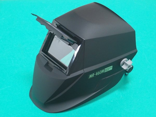 画像1: 自動遮光液晶溶接面 マスク型レインボーミニ（液晶窓開閉形 ヘルメット装着タイプ） MR-460M-H マイト工業 (1)