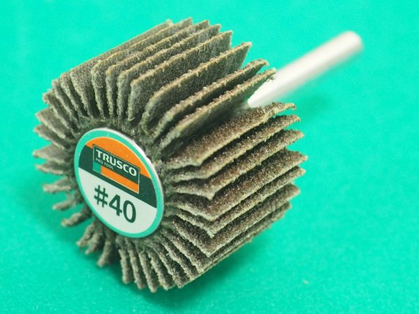 画像1: TRUSCO フラップホイール 外径40X幅25X軸径6 (5個入) #40 UF4025(40) [114-6726] (1)