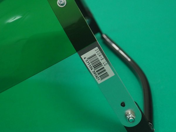 画像3: 防災面 ヘルメット装着用 350A-X LG シングル 球面型 X金具 理研化学 (3)