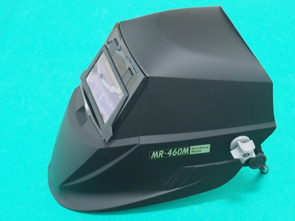 画像3: 自動遮光液晶溶接面 マスク型レインボーミニ（液晶窓開閉形 ヘルメット装着タイプ） MR-460M-H マイト工業 (3)