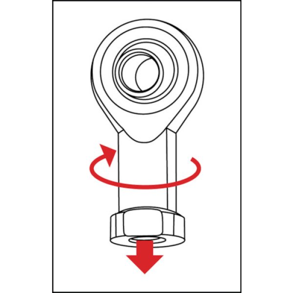 画像3: TRUSCO ロッドエンド 無給油式 メネジ10mm (2個入) CHS10  [277-4704] (3)