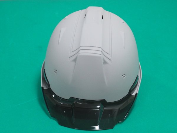 画像4: 【マット塗装】ツヤ消し ヘルメット SS-19V  進和化学工業【本体:マットグレー・バイザー:スモーク 】 (4)