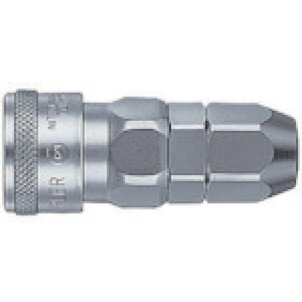 画像1: ナットカプラ 鋼鉄製相手側ホースサイズ（mm）8.0×12.0 80SN STEEL NBR (04105) 日東工器 (1)