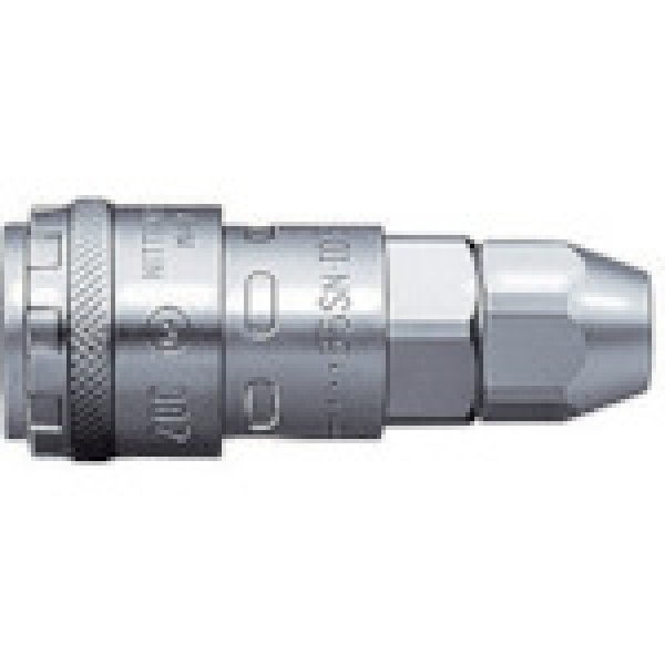 画像1: ナットカプラ 鋼鉄製相手側ホースサイズ（mm）8.5×12.5 200-85SN STEEL NBR (71735) 日東工器 (1)