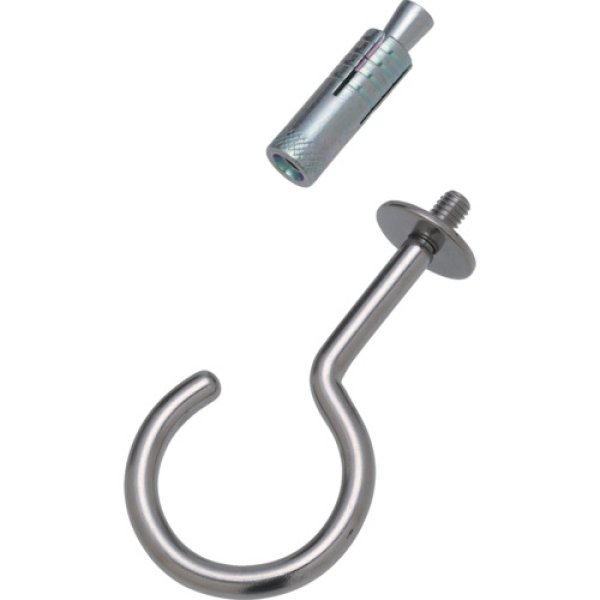 画像1: TRUSCO 吊りフック ステンレス製 ねじ径M6 Ｗ寸法20mm TTF-5 [380-4160] (1)