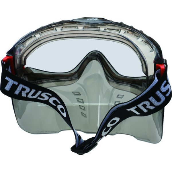 画像4: TRUSCO セーフティゴーグル バイザー付 通気孔タイプ TSG-501TV [488-9819] (4)
