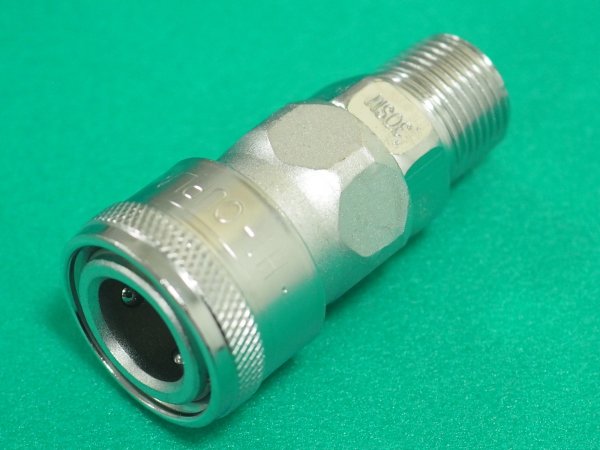 画像2: ハイカプラ 鋼鉄製 ニトリルゴムNBR(SG) (めねじ取付用ソケット) 相手側Rc3/8インチ 耐圧力2.0Mpa 30SM STEEL NBR (00305) 日東工器  (2)