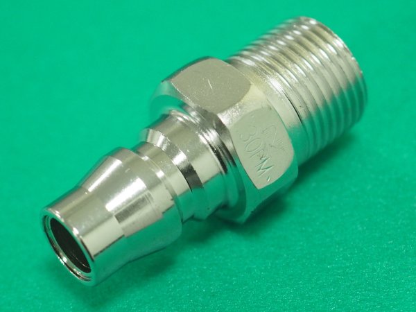 画像3: ハイカプラ 鋼鉄製 ニトリルゴムNBR(SG) (めねじ取付用プラグ) 相手側Rc3/8インチ 耐圧力2.0Mpa 30PM STEEL (00285) 日東工器 (3)