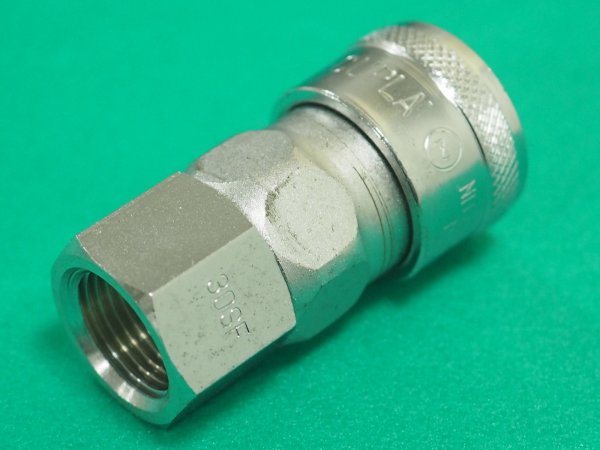 画像3: ハイカプラ 鋼鉄製 ニトリルゴムNBR(SG) (おねじ取付用ソケット) 相手側R3/8インチ 耐圧力2.0Mpa 30SF STEEL NBR (00306) 日東工器  (3)